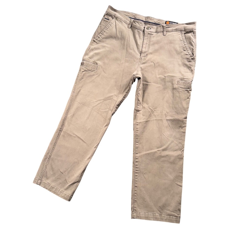 Weatherproof Utility Pants Men‎ 40x28 Tan Cotton Blend Stretch Workwear Chino